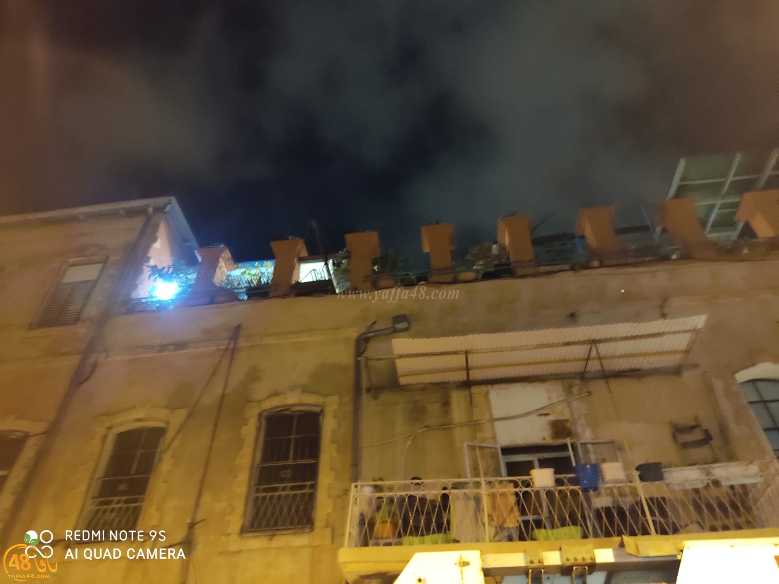 فجر اليوم: حريق على سطح أحد المنازل قرب مسجد السكسك بيافا 